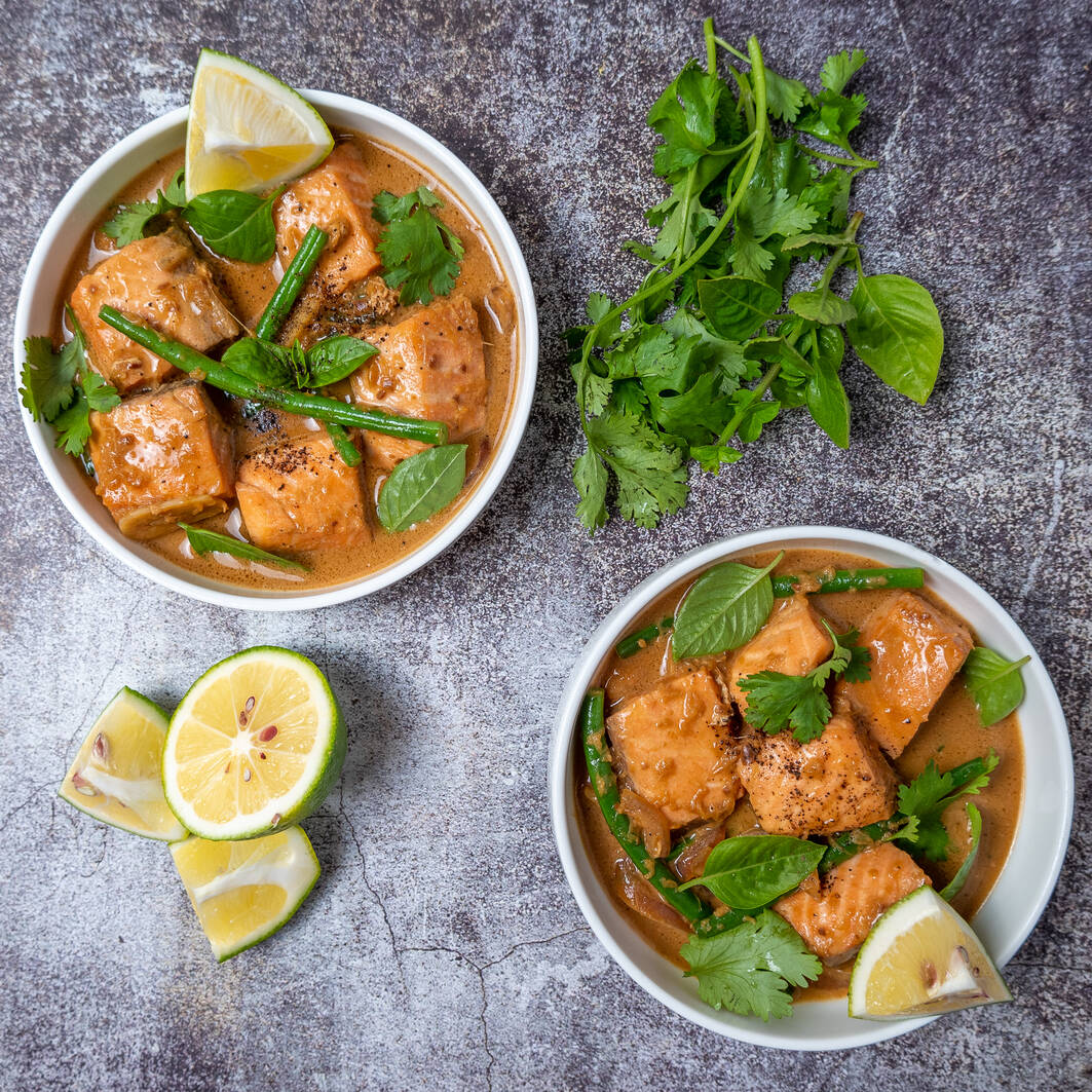 Easy Coconut Miso Salmon Curry