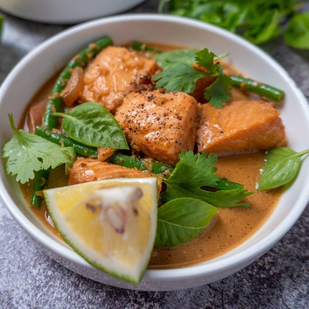 Easy Coconut Miso Salmon Curry