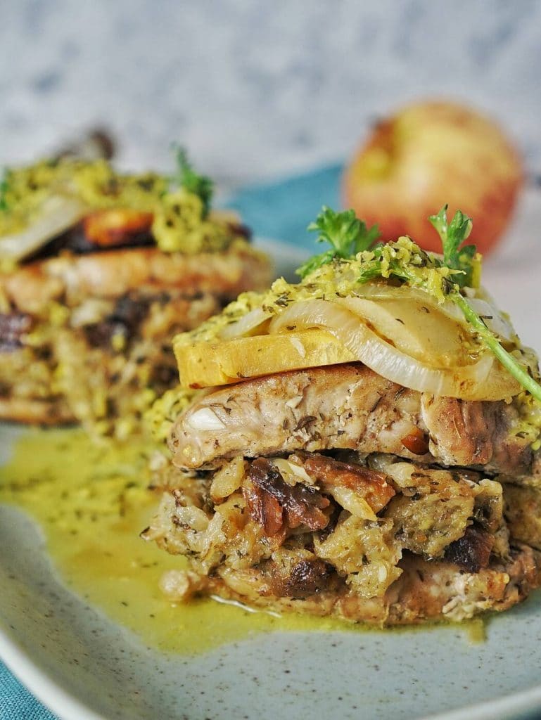 Easy Instant Pot Stuffed Pork Chops