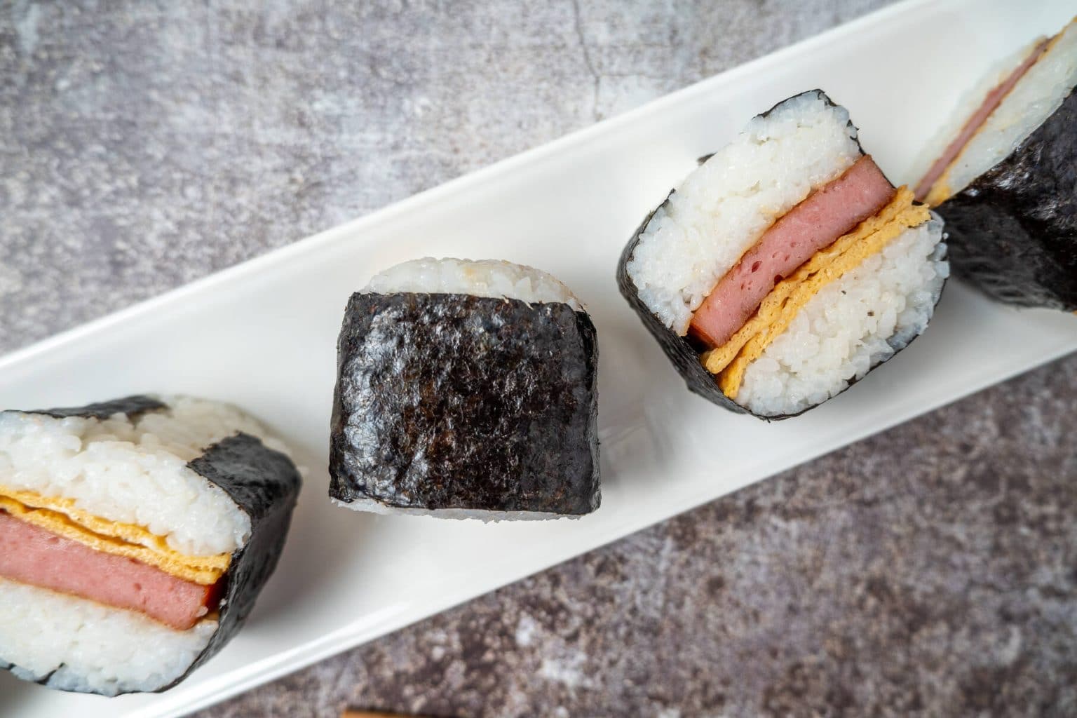 Simple Spam Musubi With Egg