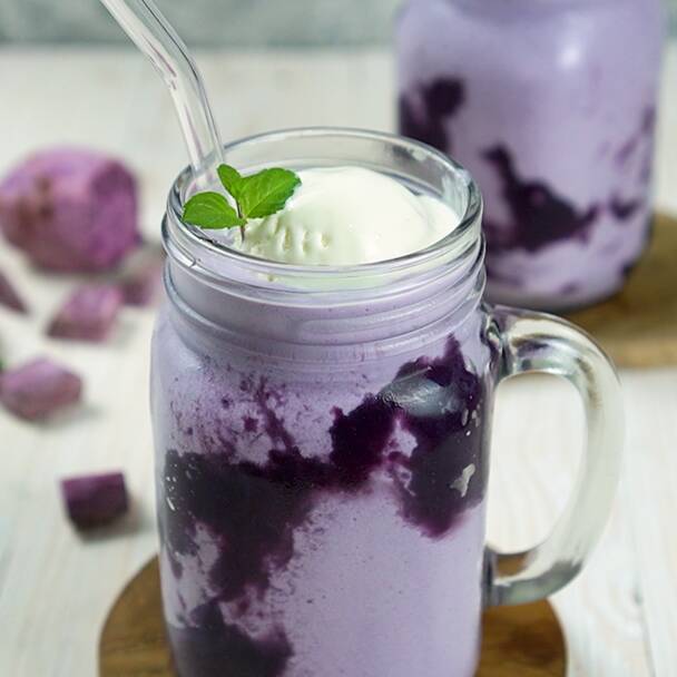 Ube (Purple Yams) Smoothie/Milkshake Recipe - Cook Gem