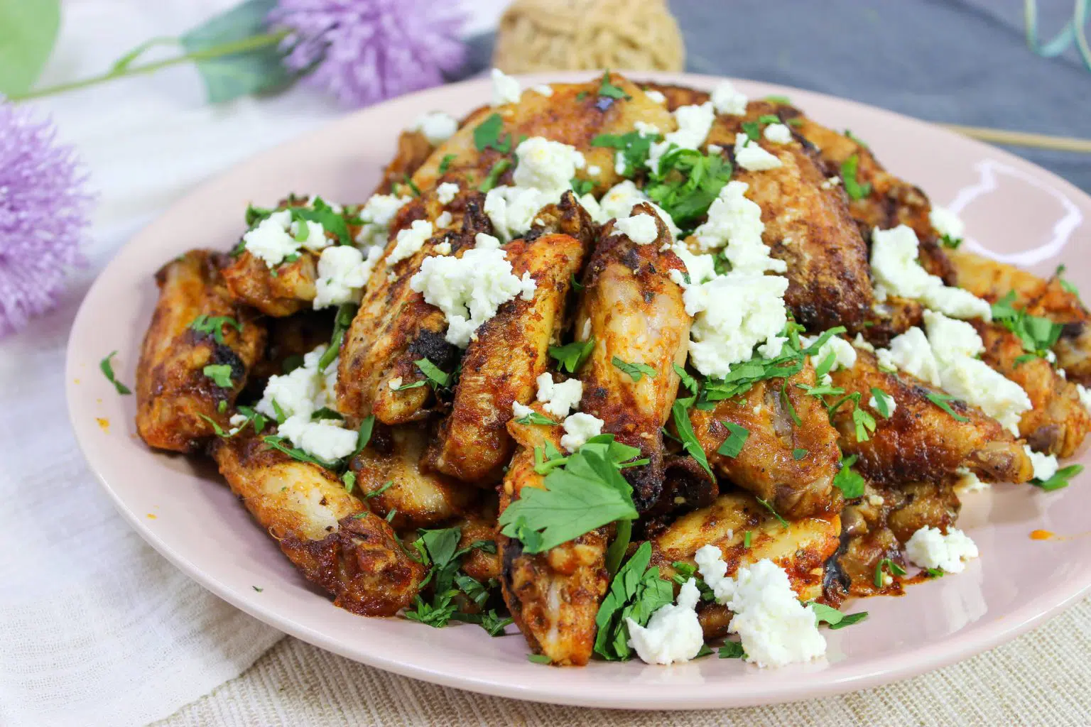 Super Simple Mediterranean Chicken Wings
