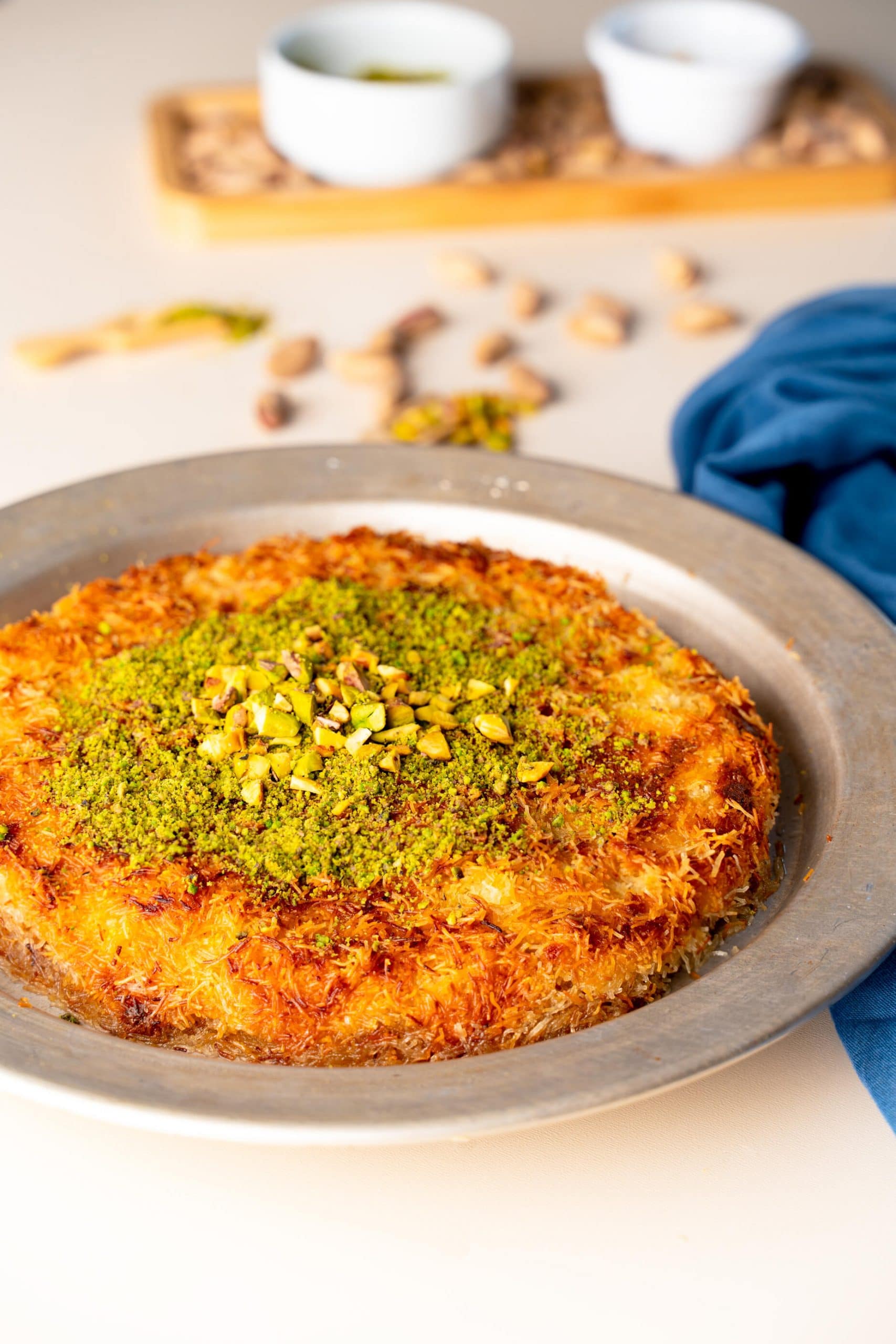 Knafeh With Pudding Recipe Turkish Dessert Dandk Organizer