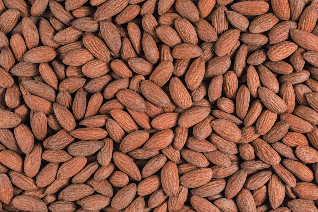 almond in a wooden bowl