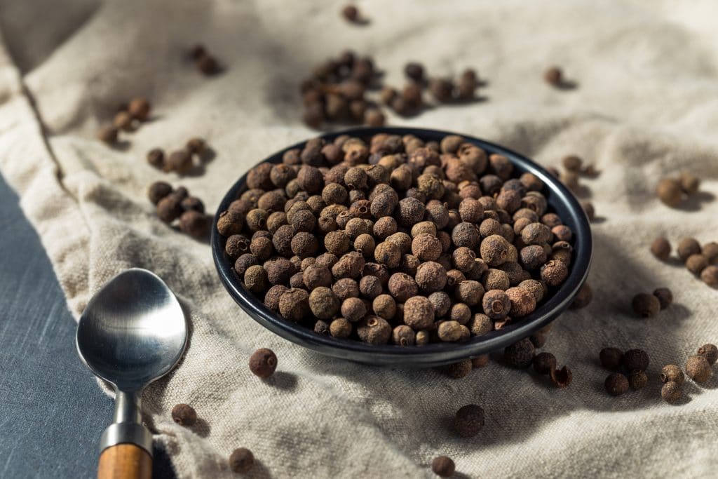 Organic Dry Allspice Spice in a Bowl