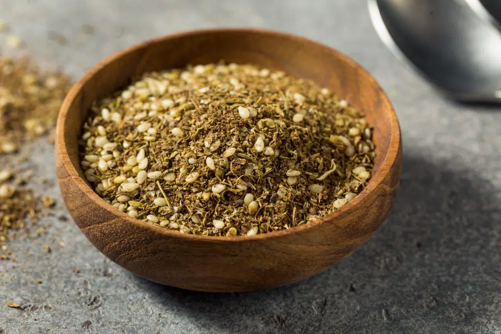 Raw Organic Zaatar Spices in a Bowl
