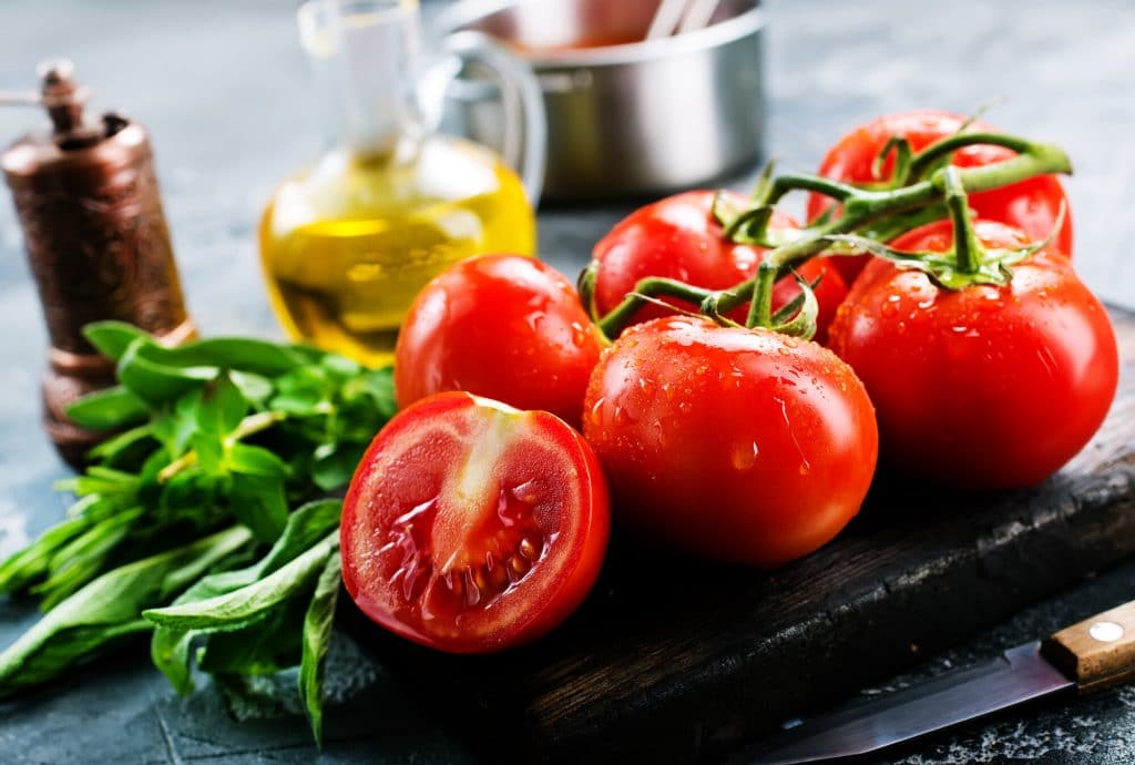 fresh tomato and spice on a table