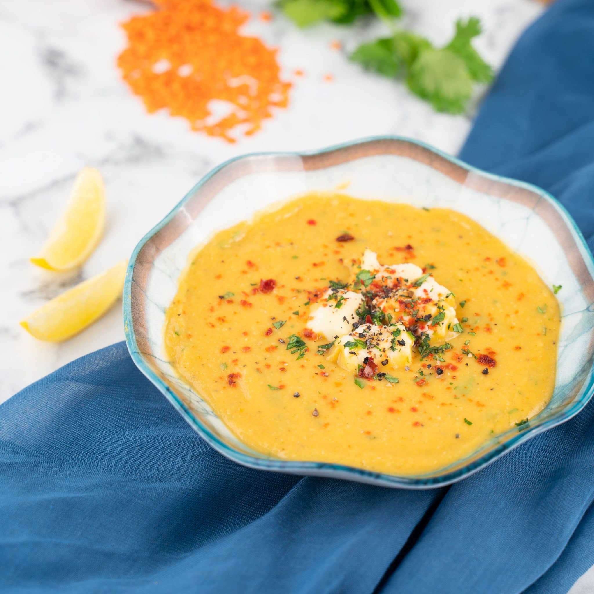 Simple Greek Red Lentil Soup