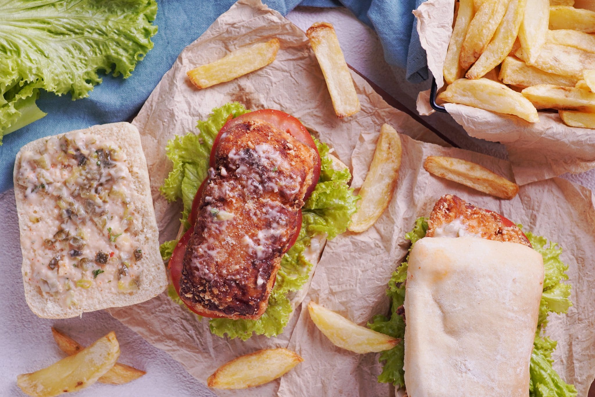 Simple Fried Salmon Sandwich