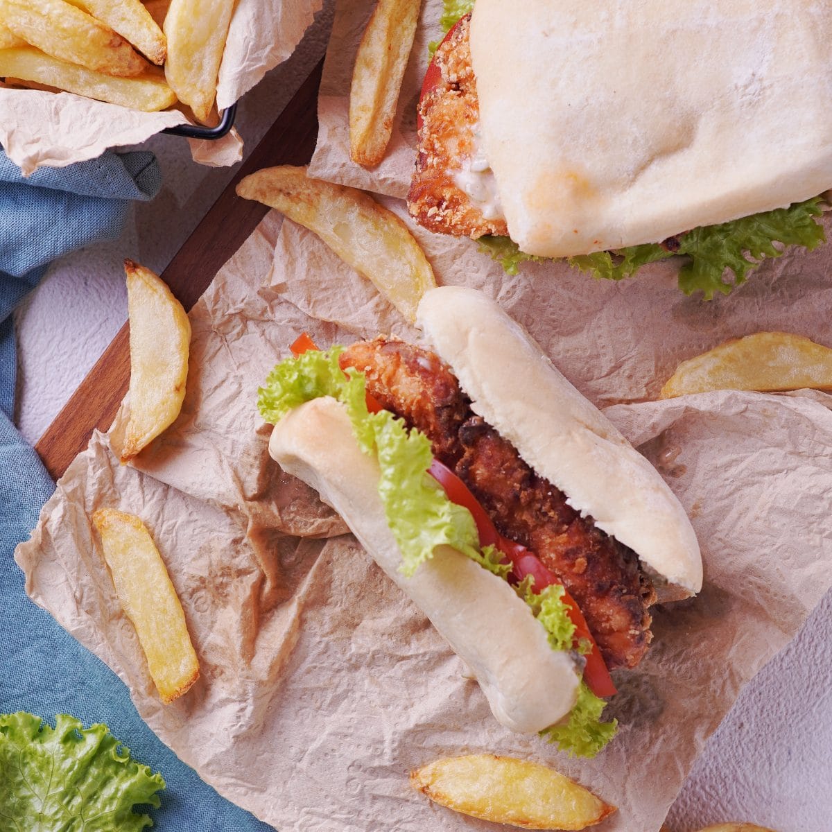 Simple Fried Salmon Sandwich
