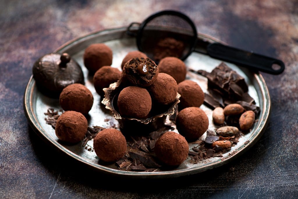 Chocolate candies truffles