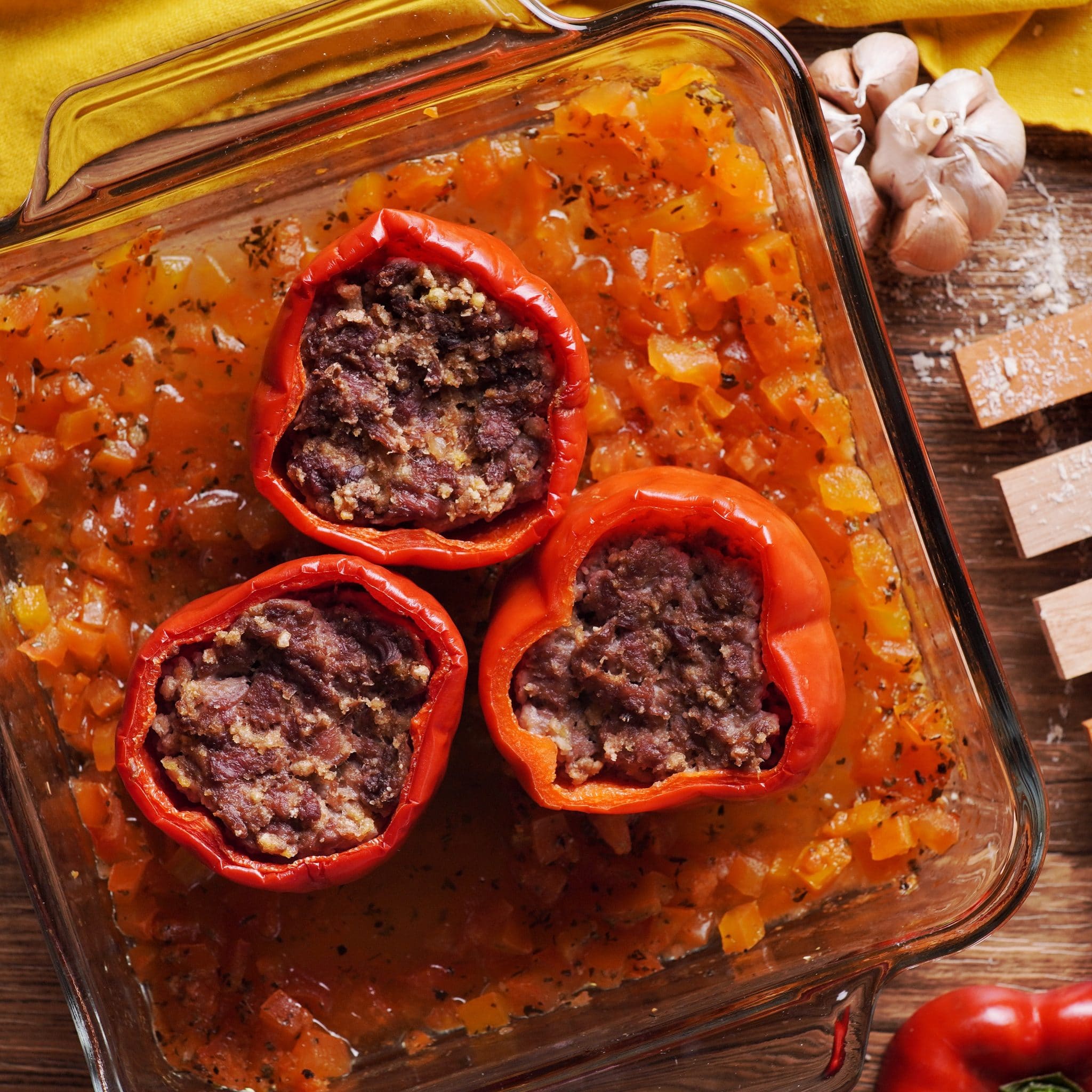 Simple Stuffed Peppers (Italian Style)