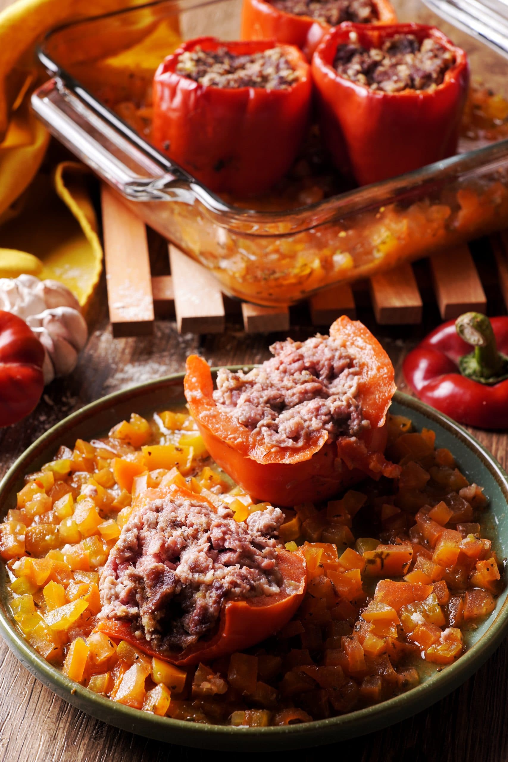 Simple Stuffed Peppers (Italian Style)