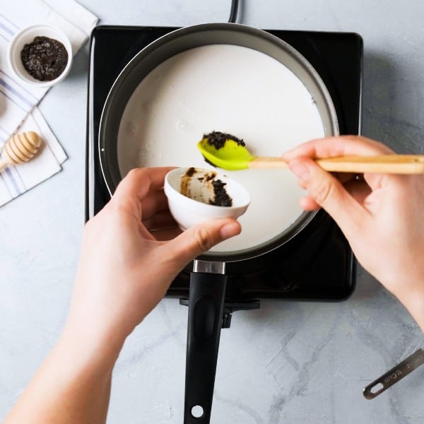 Homemade Black Garlic Ice Cream