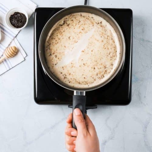 Homemade Black Garlic Ice Cream