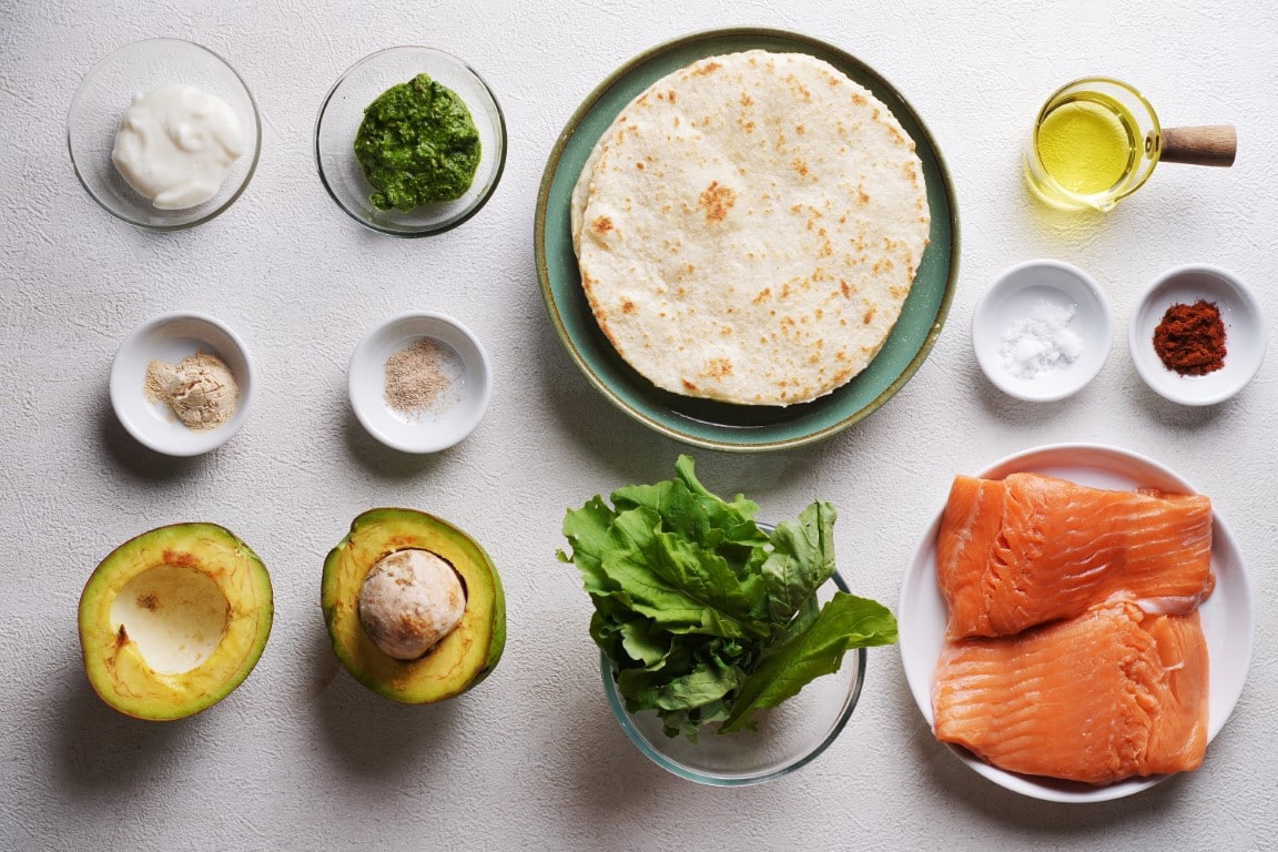 Easy Salmon Flatbread Sandwich