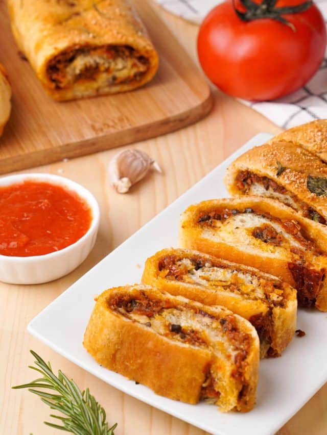 Easy Vegetarian Stromboli with Cheese Recipe Story