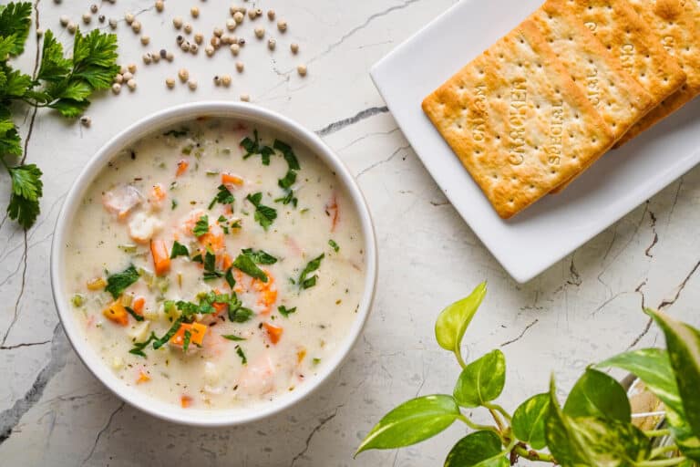 Creamy AIP Friendly Seafood Chowder