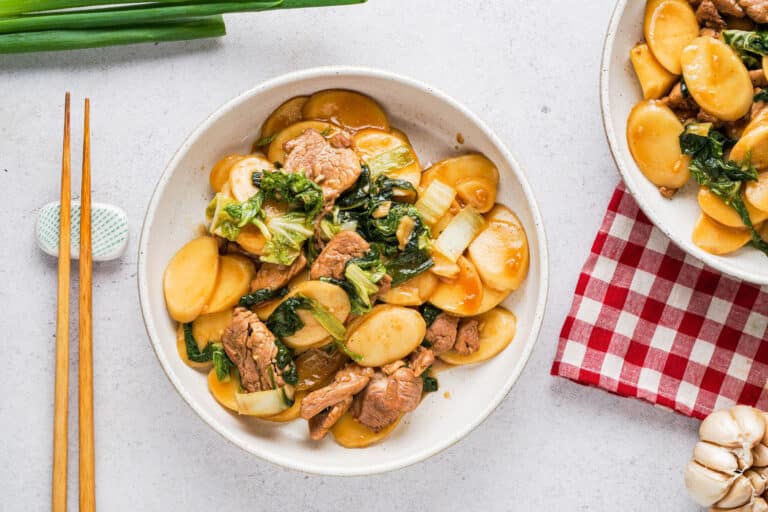 Homemade Stir Fry Shanghai Rice Cake