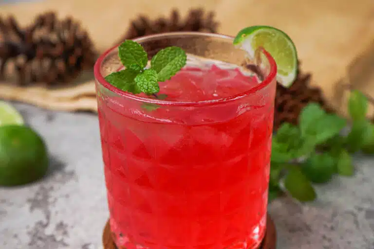 Homemade Hibiscus Moscow Mule (Ginger Beer Cocktail)